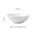 Ljojo Matte Stone Patterned Ceramic Ramen Soup Salad Fruit Noodle Bowl Large Capacity