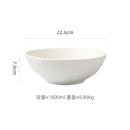 Ljojo Matte Stone Patterned Ceramic Ramen Soup Salad Fruit Noodle Bowl Large Capacity