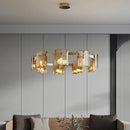 Modern Glass Chandelier LED Pendant Light for Dining Room by Ljojo