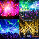 Ljojo™ 230W Beam Moving Head Light: 17 Gobos, 14 Colors, 16 Prisms
