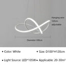 Ljojo LED Pendant Chandelier with Remote Control for Home Dining Kitchen Bar