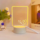 LED Writing Board Desktop Night Light | Erasable Decorative Home Bedroom Living | Ljojo