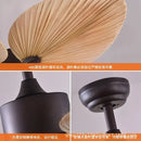 52-Inch Palm Leaf Ceiling Fan Remote Control for Living Room by Ljojo