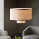 Ljojo Nordic Wabi Sabi Linen Fabric Pendant Lamp LED Ceiling Chandelier Home Decor Lighting