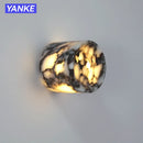 Cylindrical Marble Wall Lamp LED Luxury Natural Stone Light for Bedroom Living Room Hallway Staircase