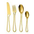Ljojo 4-Piece Stainless Steel Hollow Handle Western Dinnerware Set
