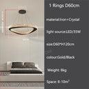 Italian Crystal Pendant Light: Full Spectrum Luxury Dining Bar Chandelier - Ljojo