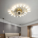 Ljojo 2024 Modern Chandelier Ceiling Fan for Home Decor Lighting