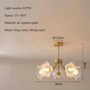 Luxury Glass Chandelier Flower Pendant Lamp for Bedroom Hallway Living Room by Ljojo
