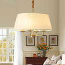 Ljojo Modern Ceiling Chandelier Stylish Fabric Lampshade LED Lights Living Room Bedroom Decor