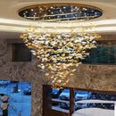 Ljojo Luxury Maple Leaf Crystal Chandelier Elegant Hotel Villa Lobby Art Decor Lighting