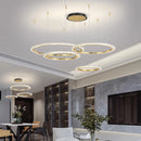 Nordic Ring Chandelier Optional Dimmable Minimalist Decor Fixture by Ljojo