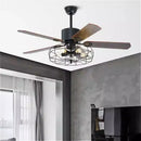 Nordic Vintage Style LED Ceiling Fan Lamps Quiet Motor Pendant Fans - Ljojo