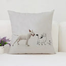 Bull Terrier Art Anime Pillow Cover 40x40 Ljojo Home Decor Throw Pillow