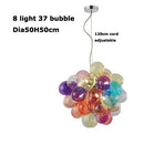 Nordic Glass Ball Chandelier for Dining Room and Bedroom Decor by Ljojo