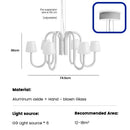Ljojo Modern Canopy Shaped Metal LED Pendant Light | Industrial Simplicity Chandelier
