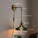 Ljojo LED Copper Wall Light for Bathroom Mirror Hallway Bedroom Glass Lamp