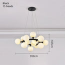 Nordic Glass Ball Chandelier for Living Room Bedroom Dining by Ljojo - Elegant Indoor Pendant Lighting