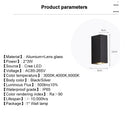 Ljojo LED Up Down Wall Lamp 6W IP65 Aluminum for Home Indoor Outdoor Garden