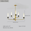 Modern Minimalist Led Chandelier for Living Room Bedroom Luxury Pendant Lights by Ljojo