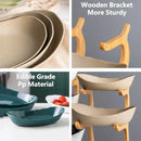 Ljojo 2/3 Layer Wooden Dinnerware Set - Partitioned Fruit Bowl, Candy Trays, Salad Bowl