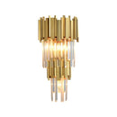 Ljojo Luxury Crystal LED Wall Light Gold Stainless Steel Bedroom Home Decor