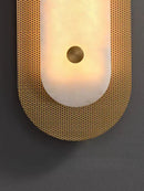 Ljojo Marble Bedroom Bedside Lamp: Minimalist Copper Wall Light for Living Room and Foyer