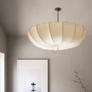 Nordic Wabi Sabi Fabric Led Pendant Light French Cream Style Cloth Bedroom E27 Hanging Lamp Lighting Living Room Decor Fixtures