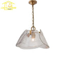 Ljojo Luxury Retro Glass Copper Pendant Lights LED E27 French Designer Hanging Lamp