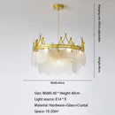 Crystal Glass Pendant Light LED Chandelier Modern Elegant Nordic Living Room Dining Bedroom by Ljojo