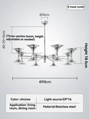 Ljojo Bauhaus Cups Design LED Pendant Light High-end Metal Chandelier Fixture