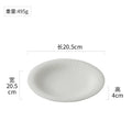 Ljojo Matte Striped Ceramic Plate Pasta Salad Soup Dessert Molecular Cuisine Tableware