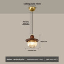 French Retro Staircase Chandelier Solid Wood and Glass for Luxe Staircase Decor by Ljojo