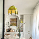 French Green Velvet Dining Room Chandelier Luxe Living Tassel Lamp by Ljojo