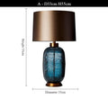 Ljojo Modern American Blue Glass Floor Lamp LED Light Bedroom Living Room Decoration