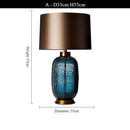 Ljojo Modern American Blue Glass Floor Lamp LED Light Bedroom Living Room Decoration