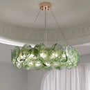 Ljojo Luxury Colorful Glass LED Pendant Lights French Modern Living Room Hanging Lamp