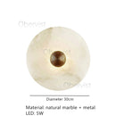 Marble LED Wall Lamp for Nordic Modern Minimalist Bedroom Decor by Ljojo