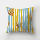 Blue Elk Geometric Pillow Case Cover by Ljojo - Fresh Animal Print Home Decoration