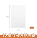 Ljojo Matte Geometric Diamond Square Bread Plate - Ideal for Dim Sum and Breakfast