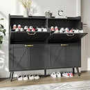 Ljojo™ Farmhouse Shoe Cabinet with 4 Drawers: Stylish Entryway Storage