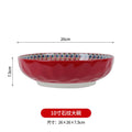 Ljojo 10-Inch Ceramic Bohemian Soup Bowl for Household Dining and Serving