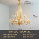 American Crystal Lamp French Retro Style Pearl Chandelier for Living Room by Ljojo