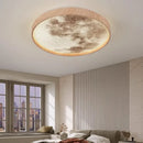 LED Moon Walnut Ceiling Light 26/34CM by Ljojo for Bedroom Living Room Home Decor
