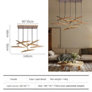 Minimalist Chinese Style Solid Wood Chandelier for Living and Dining Room by Ljojo