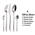 Ljojo 21-Piece Stainless Steel Cutlery Set - Mirror Finish Elegant Tableware
