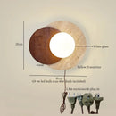 Ljojo LED Wall Lamps: Nordic Minimalism Bedroom & Living Room Light, Yellow Travertine