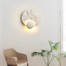 Ljojo LED Wall Light Pull Chain Switch Black Travertine Wall Decor