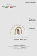 Italy Minimalist LED U-shaped Rainbow Chandelier by Ljojo - Stylish Ceiling Pendant Light