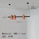 Art Deco Chandelier Black Orange Gray Metal Hanging Lamp by Ljojo - Adjustable Dining Room Lighting